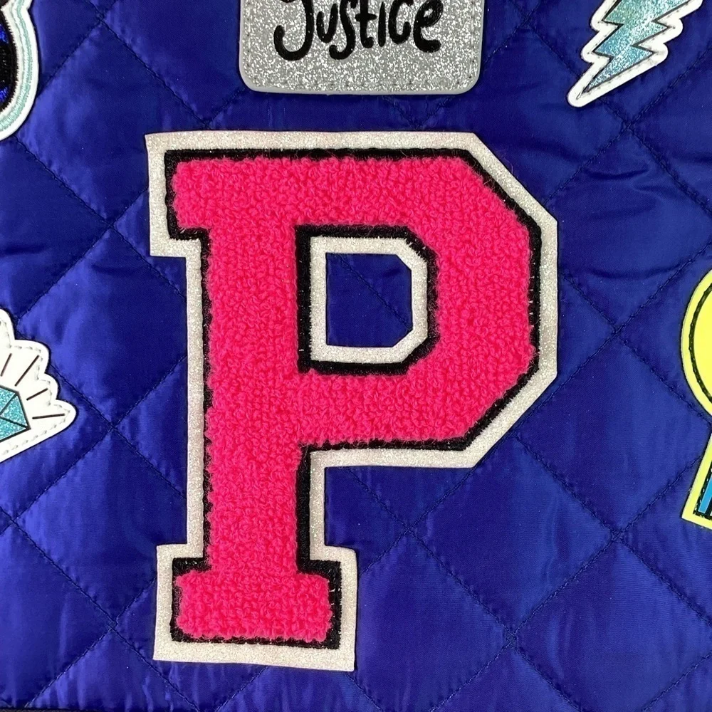 JUSTICE GIRLS KIDS P LETTER SCHOOL BACKPACK BAG NWT‎